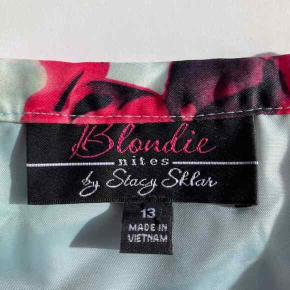 Blondie Nites by Stacy Sklar NEW Satin Floral Tulle Formal Layered Mini Skirt 13 - Picture 4 of 7